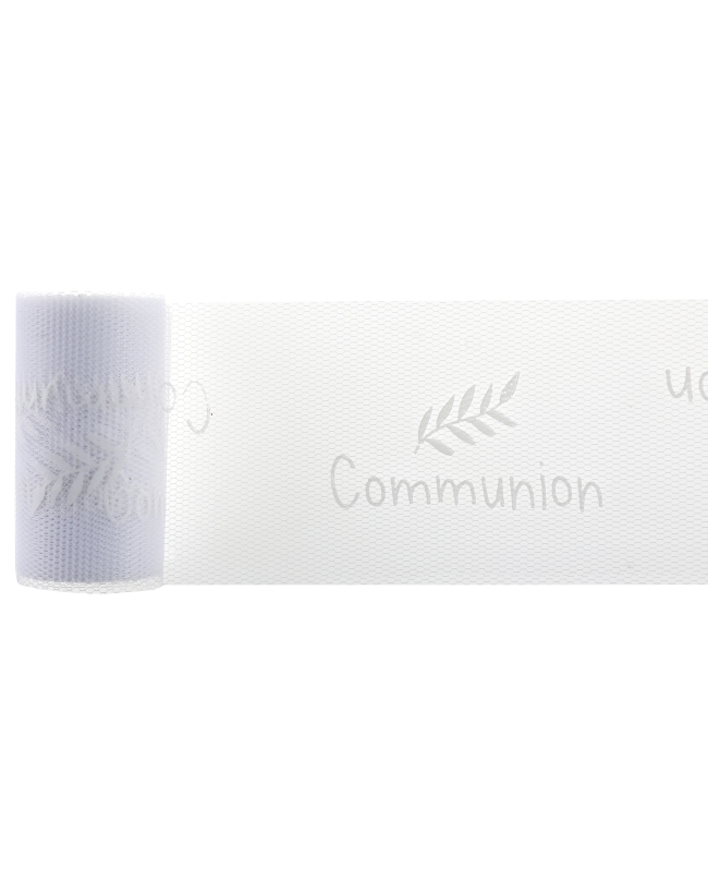 Cinta Tul Comunion Blanco 80mm 10M Poliester ***OFERTA DTO NO ACUMULABLE