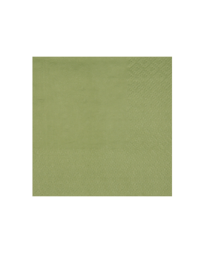 Servilletas cristal coctel Verde Oliva 21x20cm Papel 3c 18gr/m2 ***OFERTA DTO NO ACUMULABLE