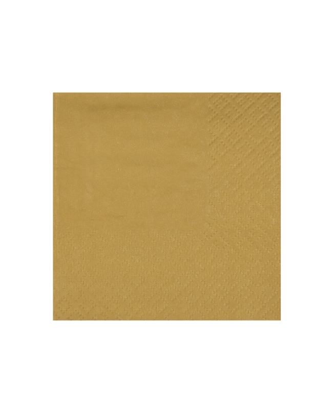 Servilletas cristal coctel Oro 21x20cm Papel 3c 18gr/m2 ***OFERTA DTO NO ACUMULABLE