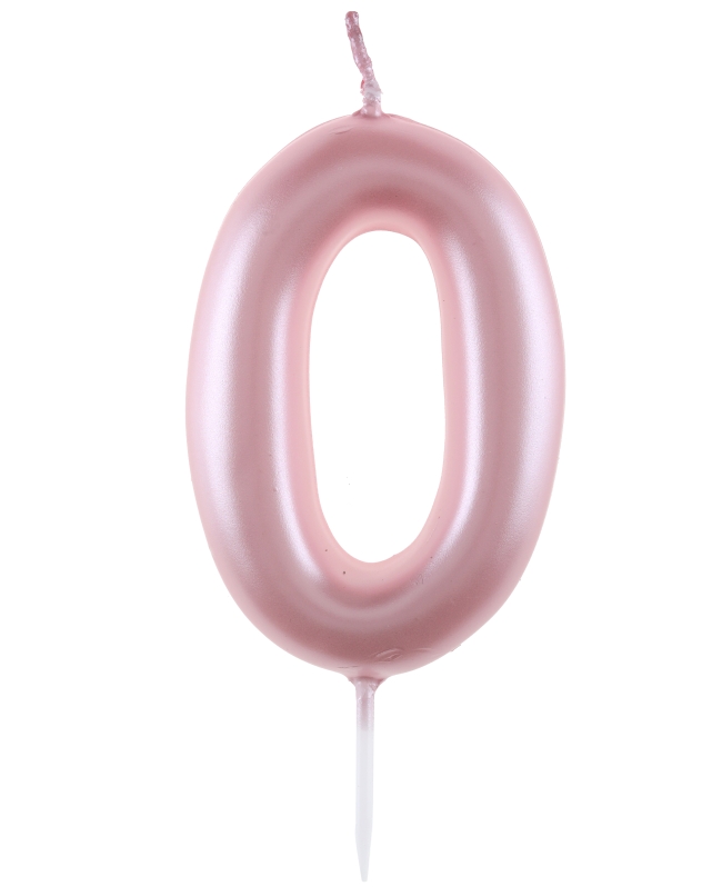 Vela Rosa Pstl Numero 0 4X9cm Parafina Y Plastico ***OFERTA DTO NO ACUMULABLE