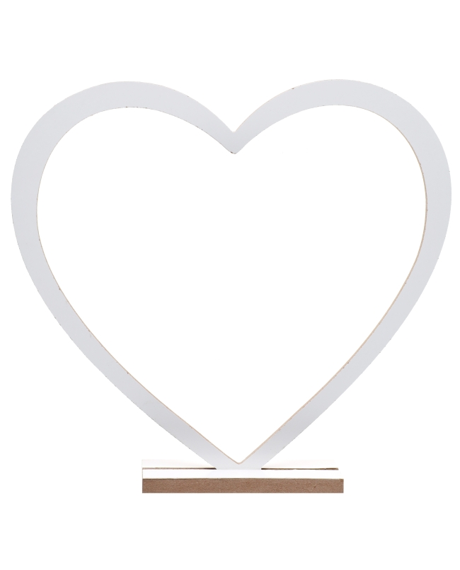 Centro Mesa Corazon Blanco 39 X 4 X 37cm Madera ***OFERTA DTO NO ACUMULABLE