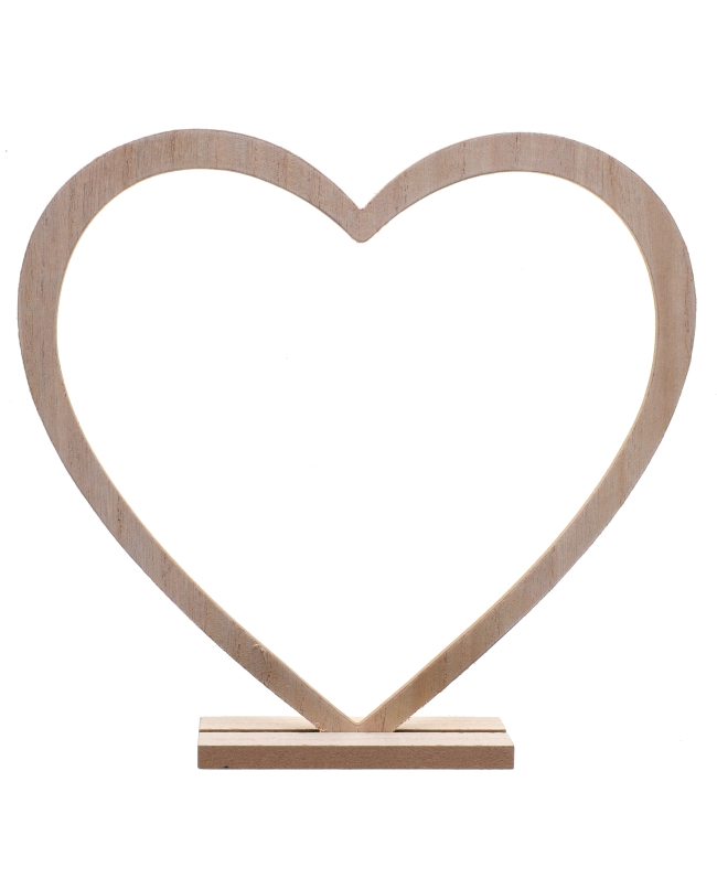 Centro Mesa Corazon Natural 39X4X37cm Madera ***OFERTA DTO NO ACUMULABLE