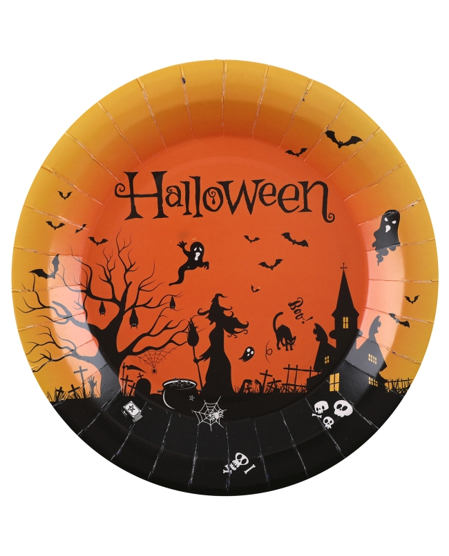 Platos Casa Encantada Halloween 22.5cm Carton ***OFERTA DTO NO ACUMULABLE