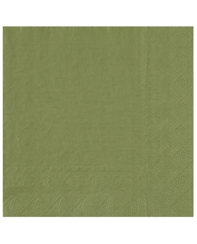 Servilletas cristal Verde Oliva 33x33cm Papel 2c 18gr/m2 ***OFERTA DTO NO ACUMULABLE