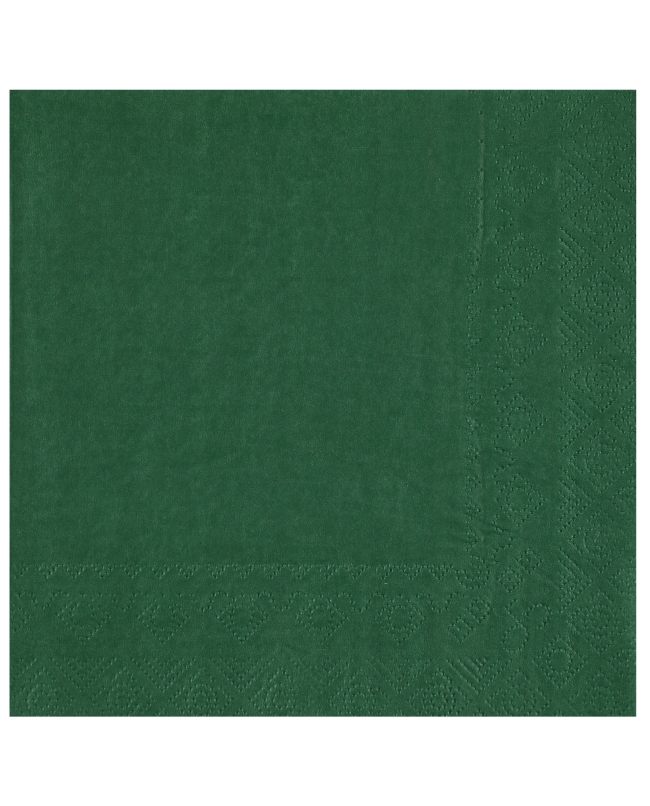 Servilletas cristal Verde Oscuro 33x33cm Papel 2c 18gr/m2 ***OFERTA DTO NO ACUMULABLE