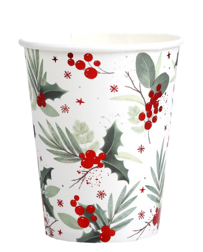 Vasos Navidad Tradicional Rojo 7.8X9.7cm 27cl Carton ***OFERTA DTO NO ACUMULABLE