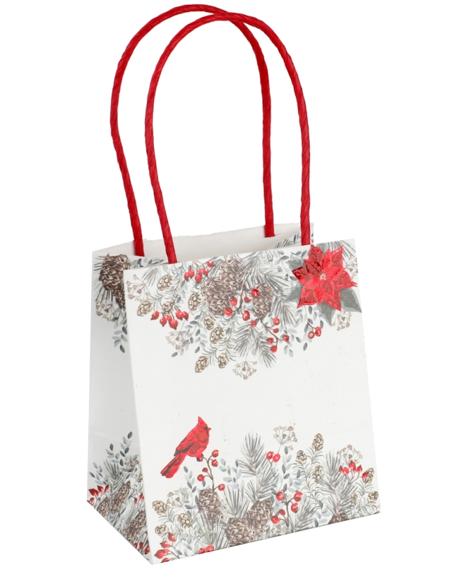 Bolsa Poinsetia Rojo 10X7X11cm Papel ***OFERTA DTO NO ACUMULABLE