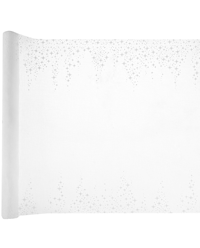 Camino Mesa Destellos Blanco 46.5cm x 3m Velo Poliester ***OFERTA DTO NO ACUMULABLE