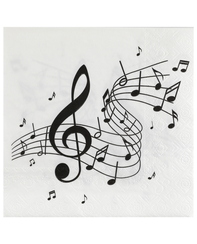 Servilletas Musica 33X33cm Papel 3 Capas ***OFERTA DTO NO ACUMULABLE