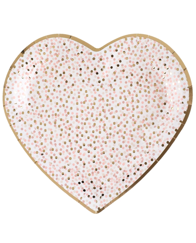 Platos Corazon Girl Rosa 22.5 X 20cm Carton ***OFERTA DTO NO ACUMULABLE