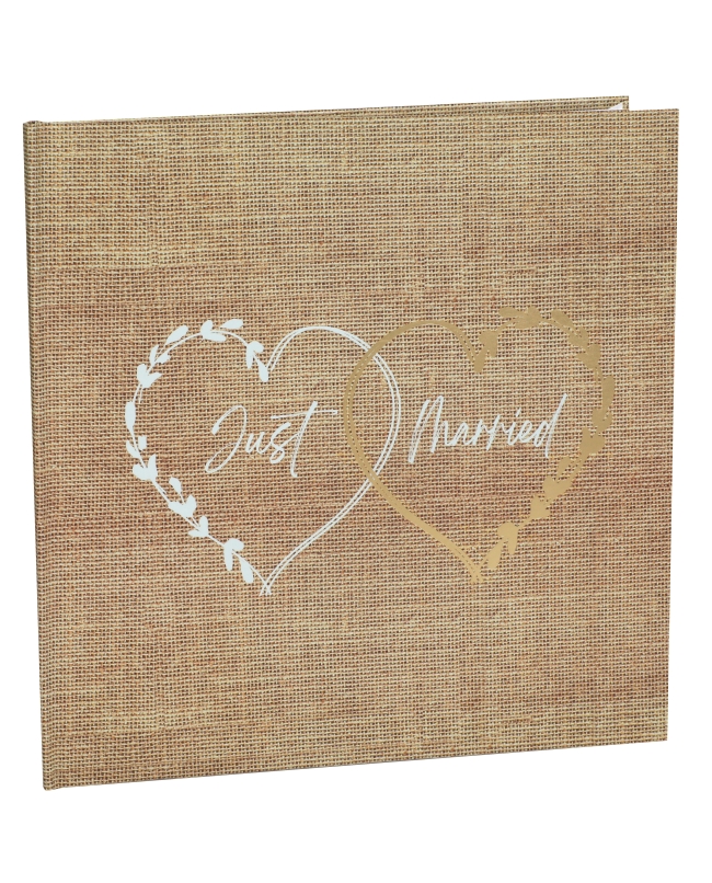 Libro Firmas Just Married Natural 24X24cm 20Pag. Papel ***OFERTA DTO NO ACUMULABLE