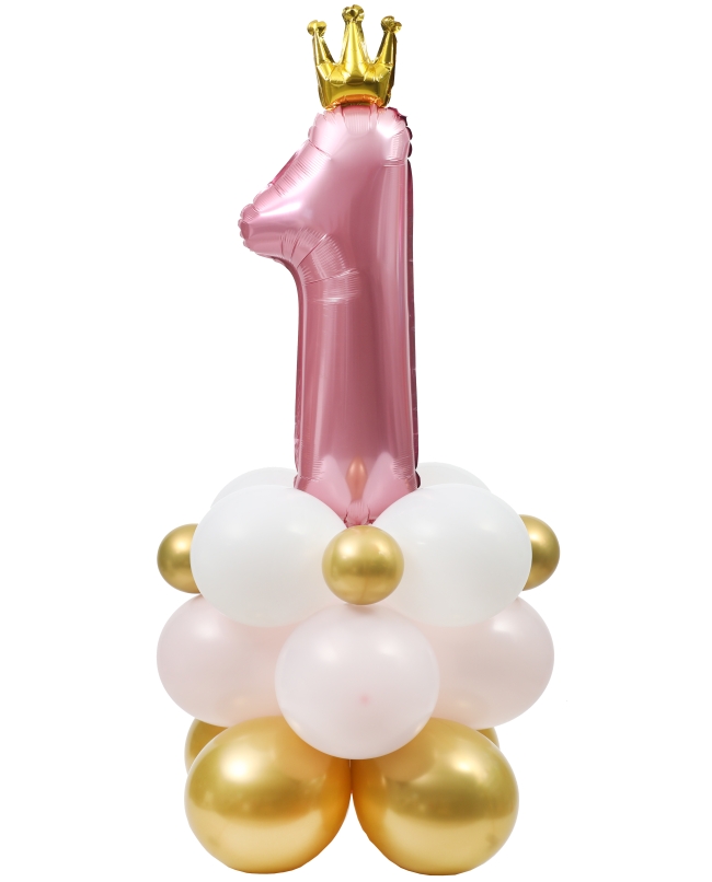 Kit Globos Numero 1 Rosa 16 Latex ***OFERTA DTO NO ACUMULABLE