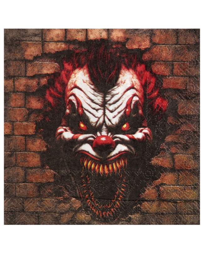 Servilletas Payaso Asesino 33 X 33cm Papel 3C ***OFERTA DTO NO ACUMULABLE