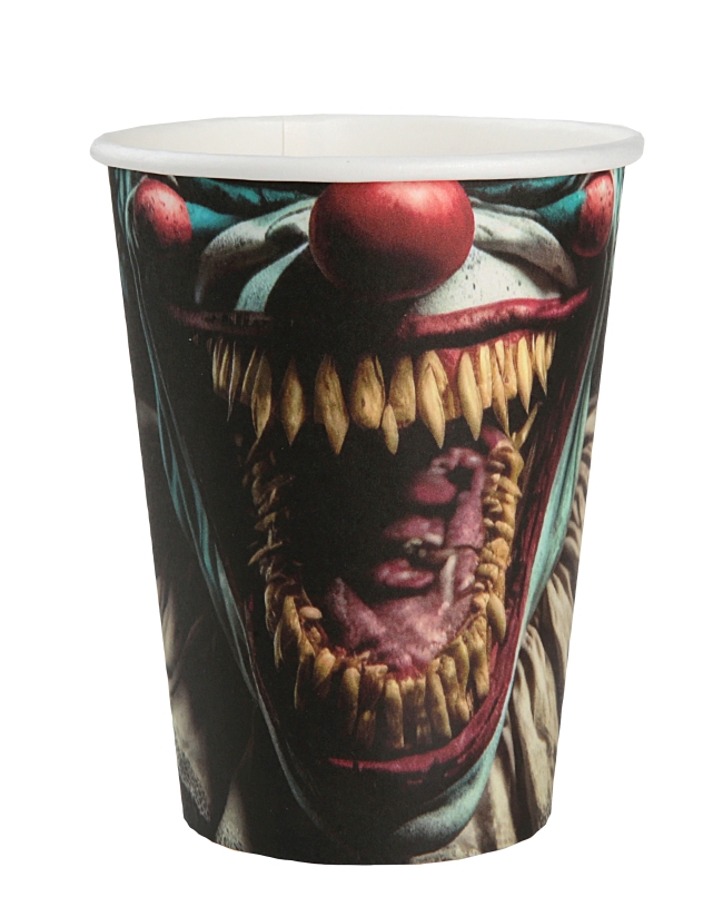 Vasos Payaso Asesino 7.8 X 9.7cm / 27cl Carton ***OFERTA DTO NO ACUMULABLE