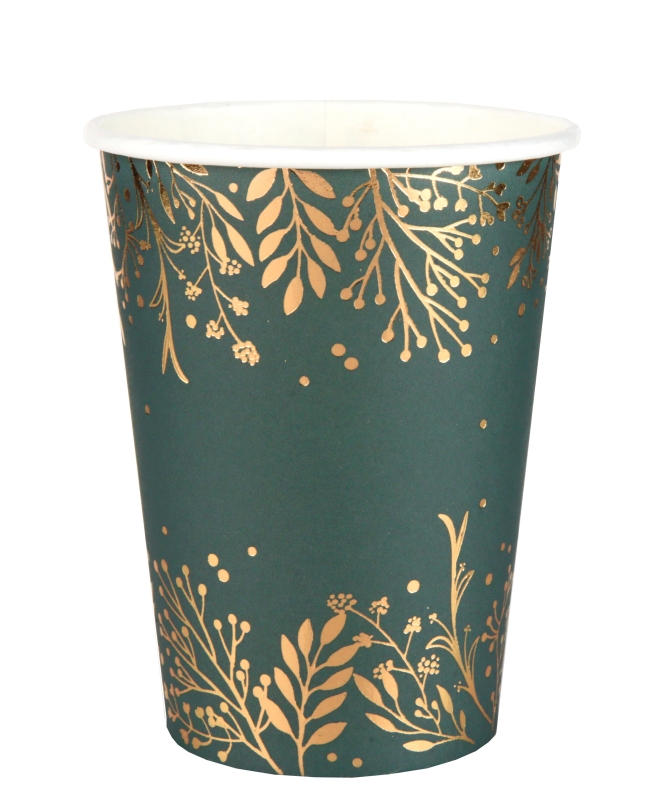 Vasos Invierno Verde 7.8X9.7cm 27cl Carton ***OFERTA DTO NO ACUMULABLE