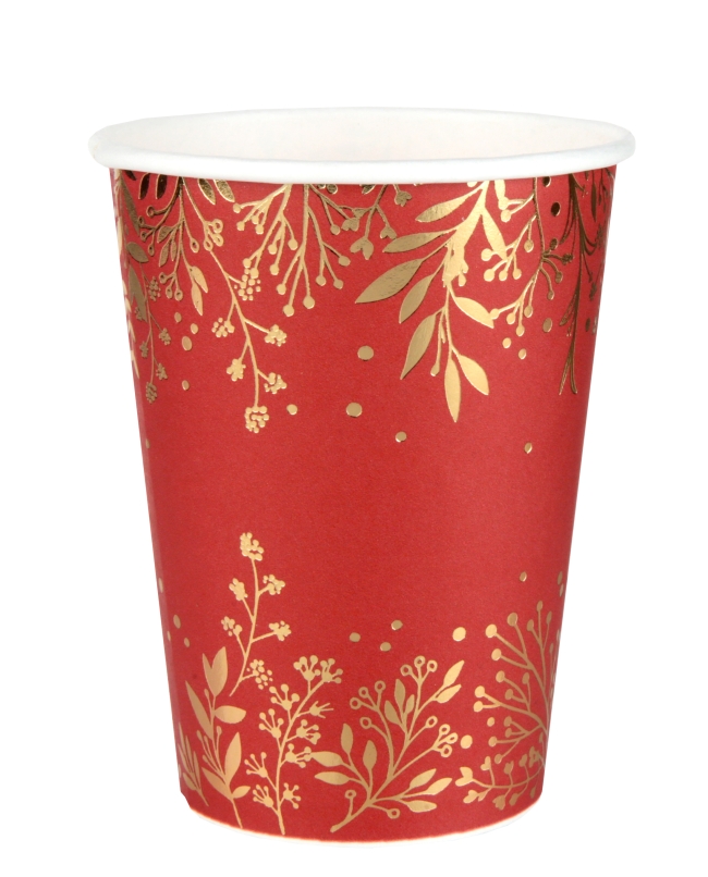 Vasos Invierno Rojo 7.8X9.7cm 27cl Carton ***OFERTA DTO NO ACUMULABLE