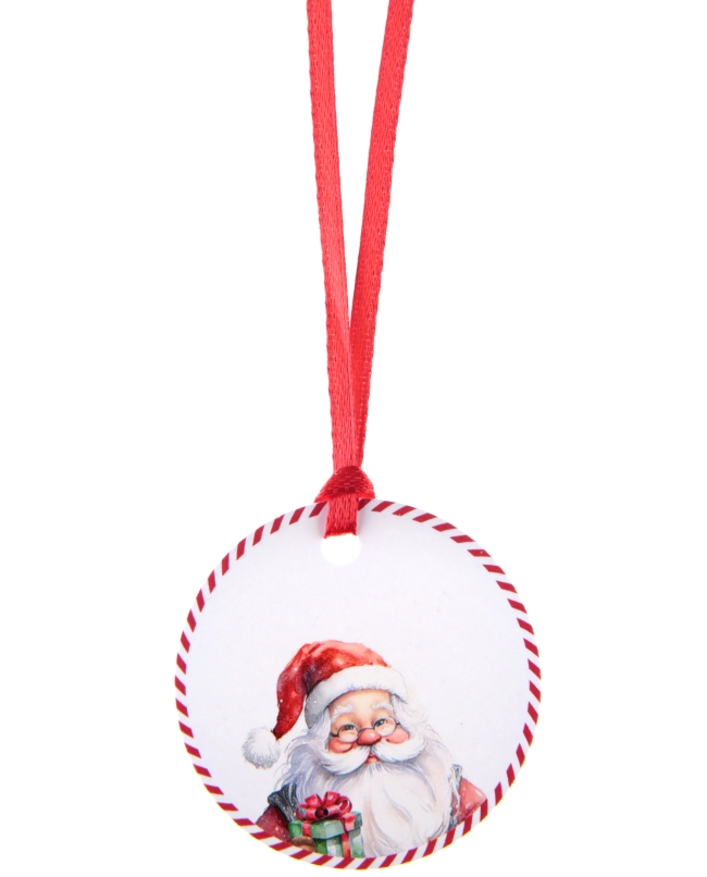 Marcasitio Etiqueta Noel 5cm Carton Y Saten ***OFERTA DTO NO ACUMULABLE