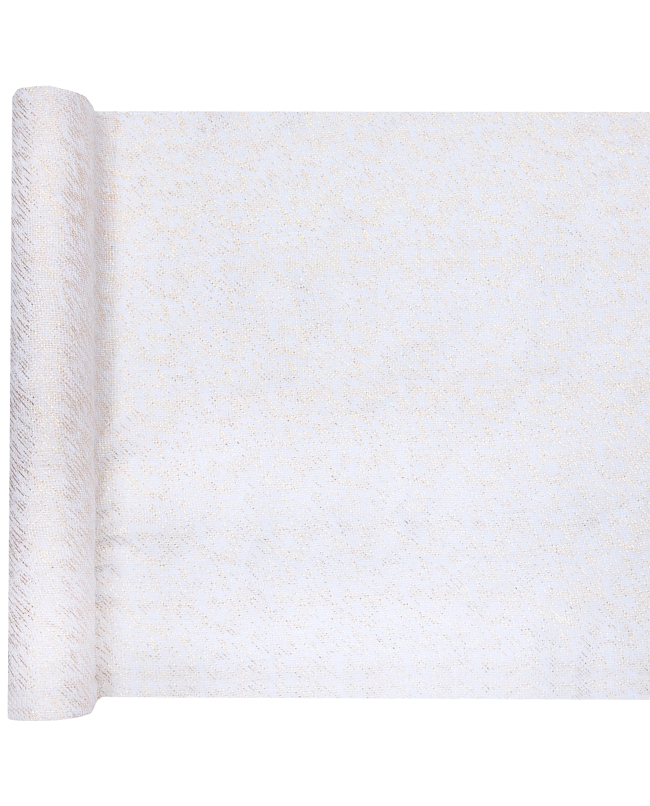 Camino Mesa Rayas Oro Blanco 36cm X2.5M Algodon ***OFERTA DTO NO ACUMULABLE