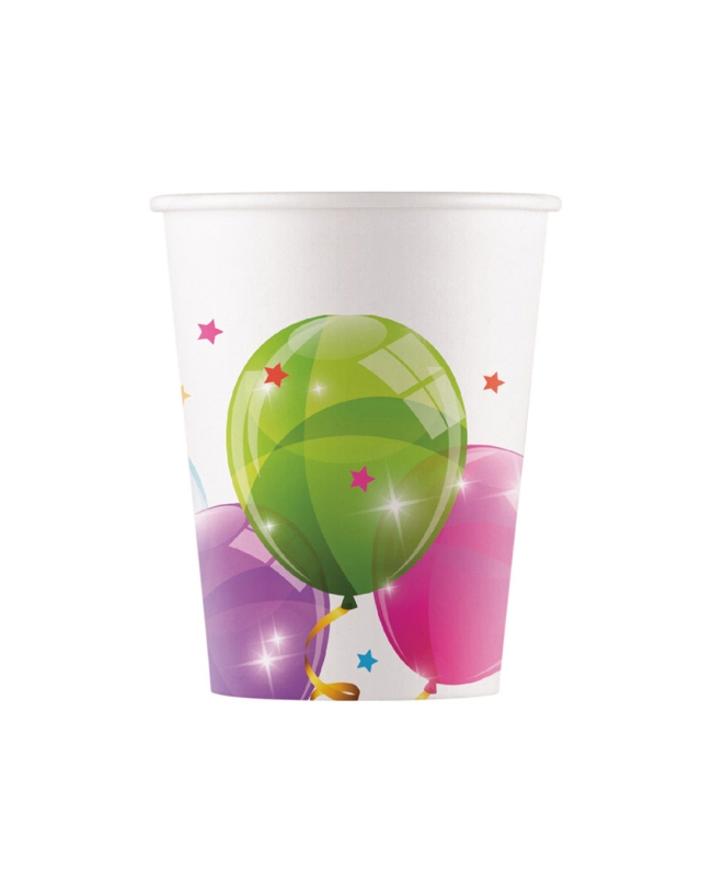 Vasos Papel 200ml Globos Fsc