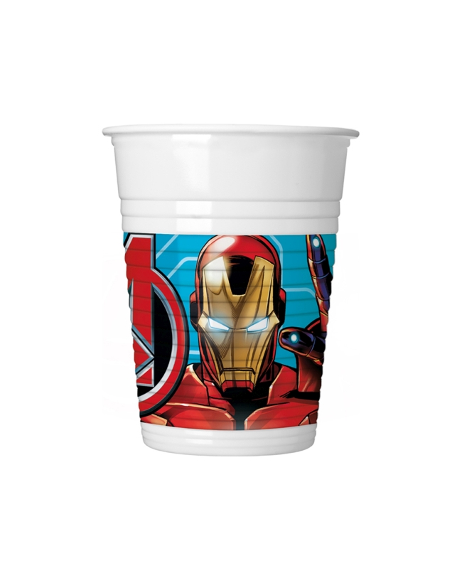 Vasos Plastico 200ml Avengers