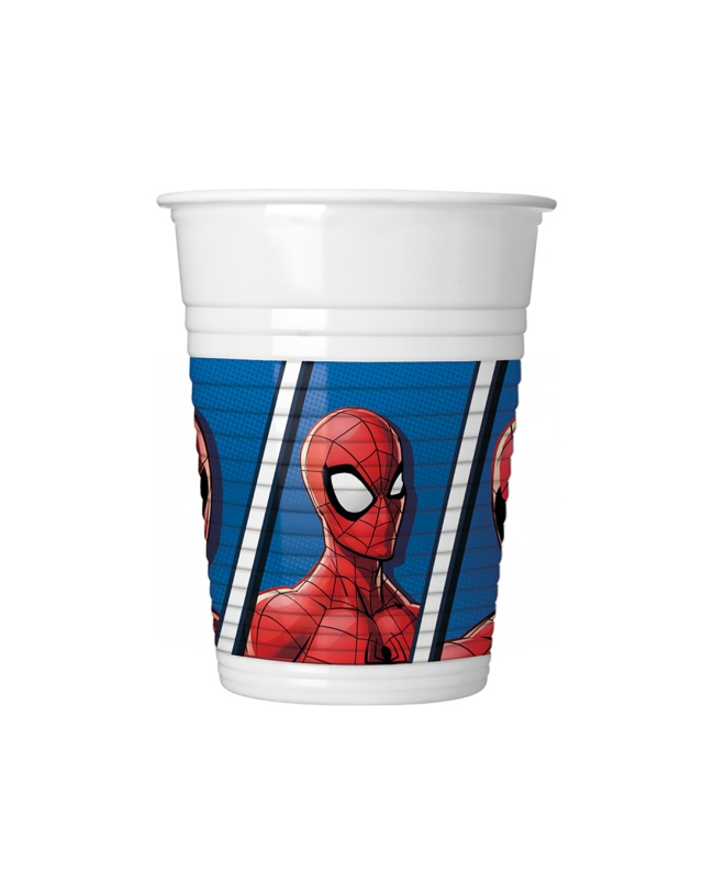 Vasos Plastico 200ml Spiderman