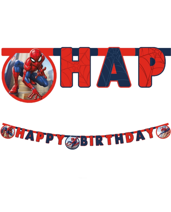 Guirnalda Happy Bday Spiderman Fsc