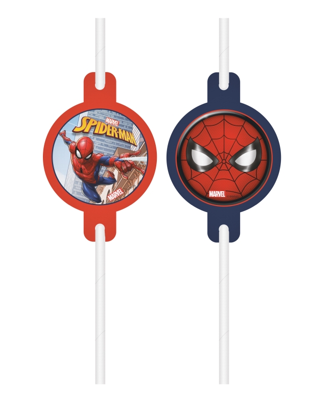 Pajitas Papel Spiderman Crime Fsc