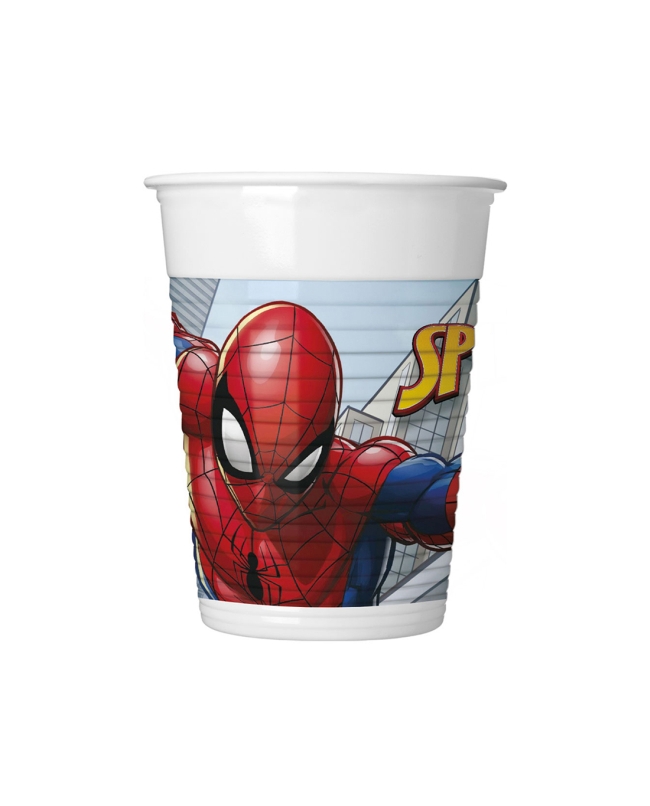 Vasos Plastico 200ml Spiderman