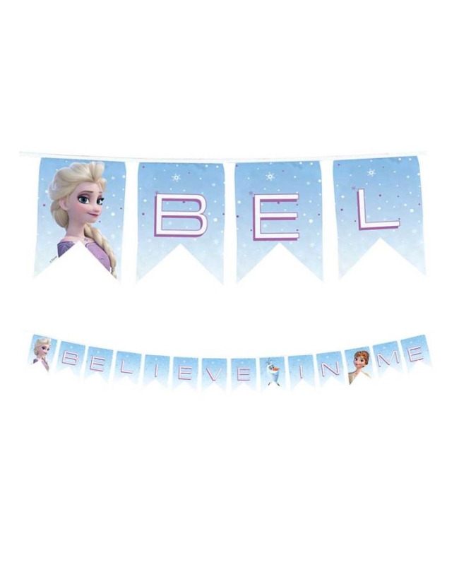 Banderin Reutilizable Happy Bday Frozen