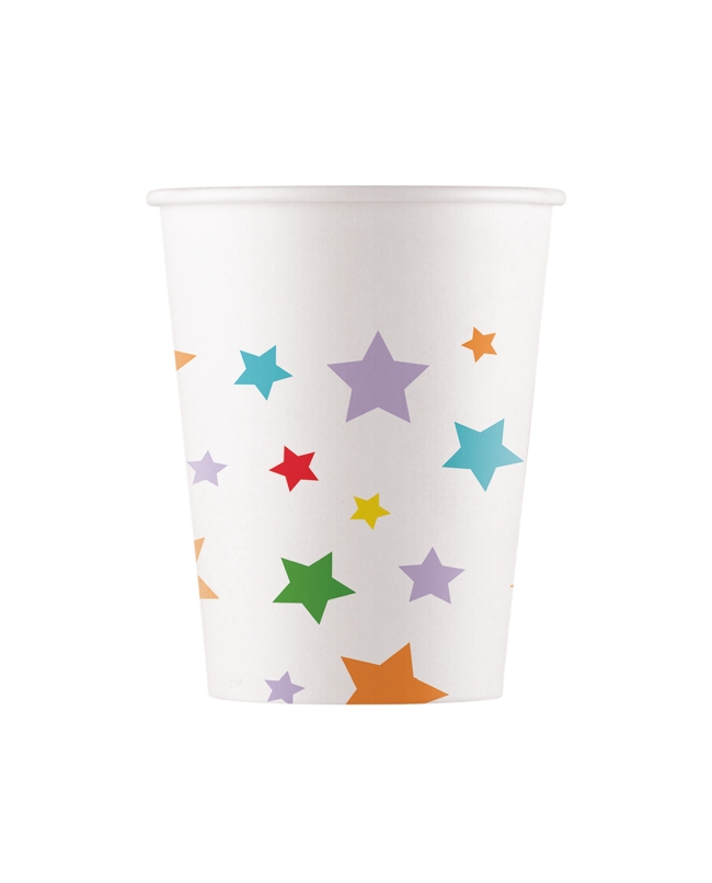 Vasos Papel 200ml Estrellas Fsc