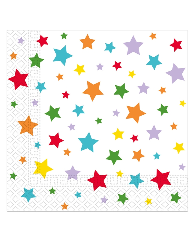 Servilletas 33 x 33cm Estrellas Fsc