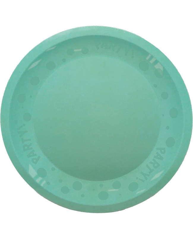 Platos Plastico Reusable 21cm Menta Pastel