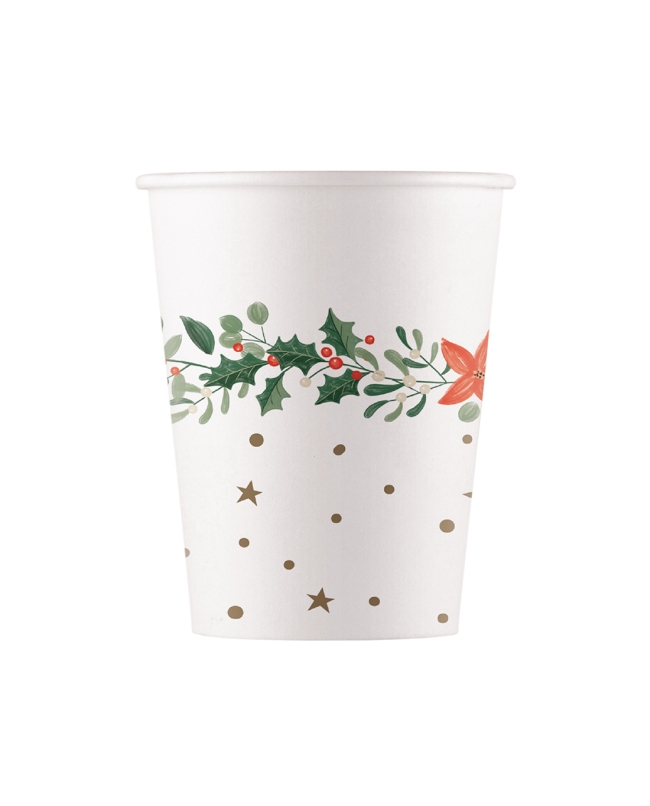 Vasos Papel 200ml Christmas Fsc