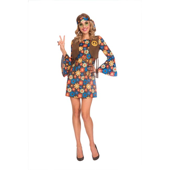 Disfraz Adulto: 60 S Groovy Hippy Woman Talla 10-12