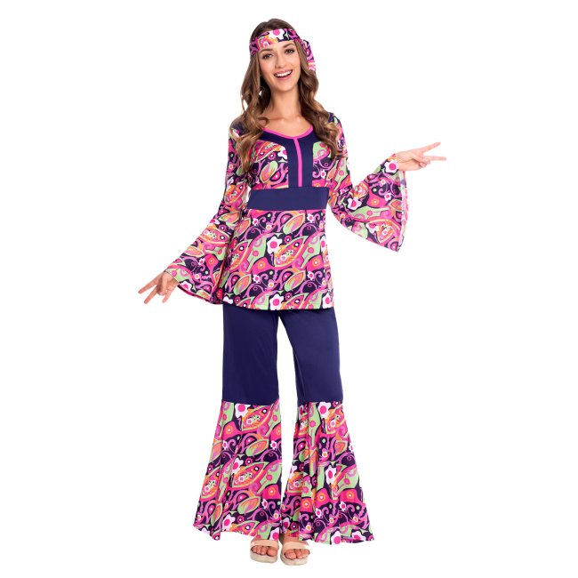 Disfraz Adulto: Hippy Chick Talla S 8-10