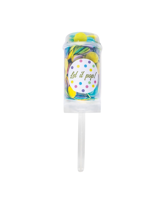 Lanza Confeti Push Pop Multicolor Pastel