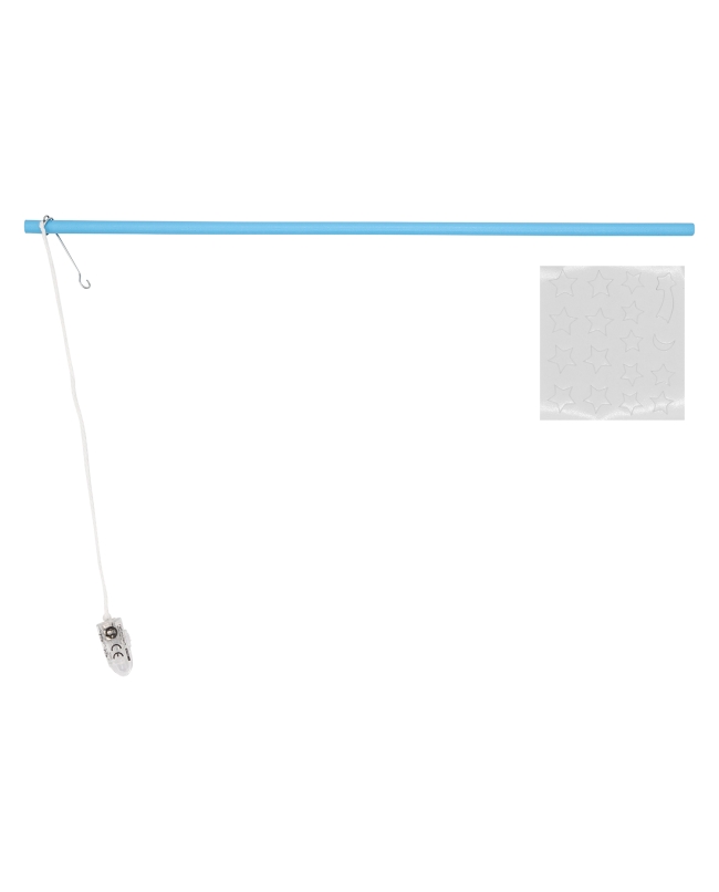 Palo Farolillo Luz Led Azul Pegatinas Neon Madera 40cm