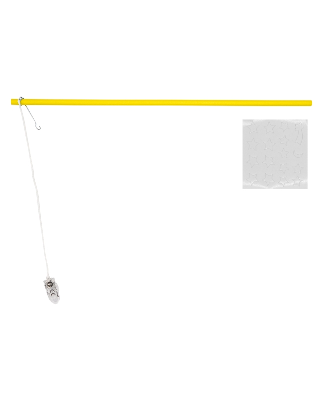 Palo Farolillo Luz Led Amarillo Pegatinas Neon Madera 40cm