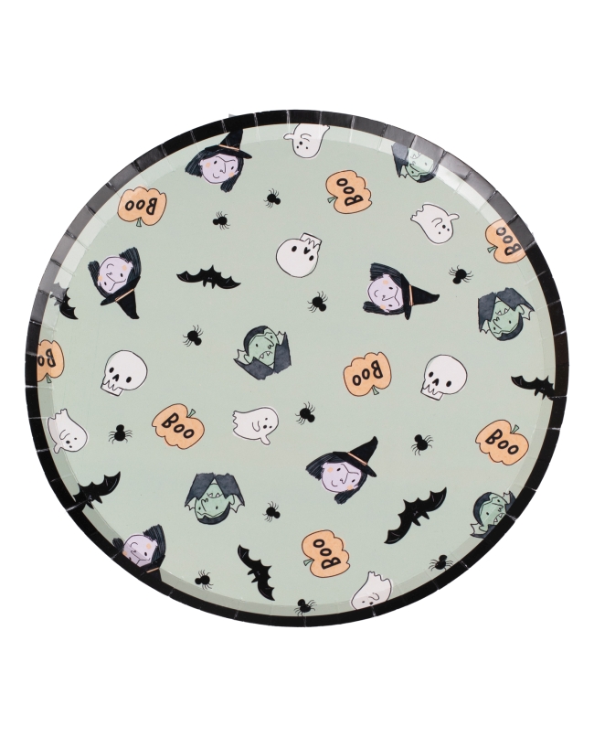 Platos Papel Personajes Halloween 22cm ***OFERTA DTO NO ACUMULABLE