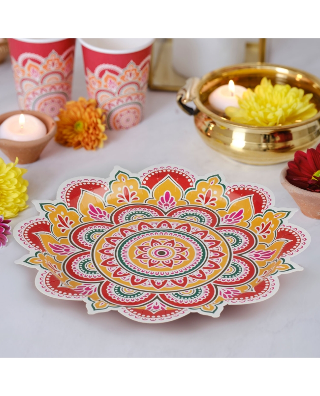 Platos Papel Forma Diwali 27cm ***OFERTA DTO NO ACUMULABLE