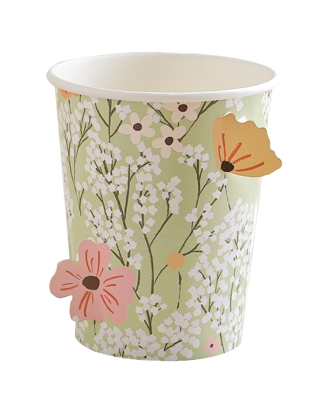 Vasos Papel Baby Floral Troquelado ***OFERTA DTO NO ACUMULABLE