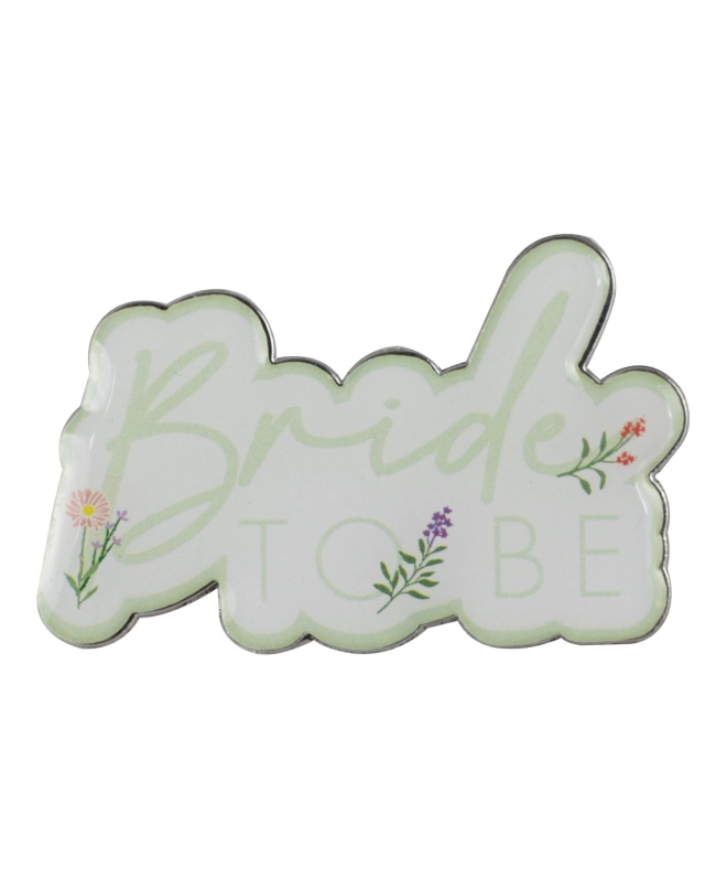 Chapa Floral Bride To Be Esmaltada ***OFERTA DTO NO ACUMULABLE