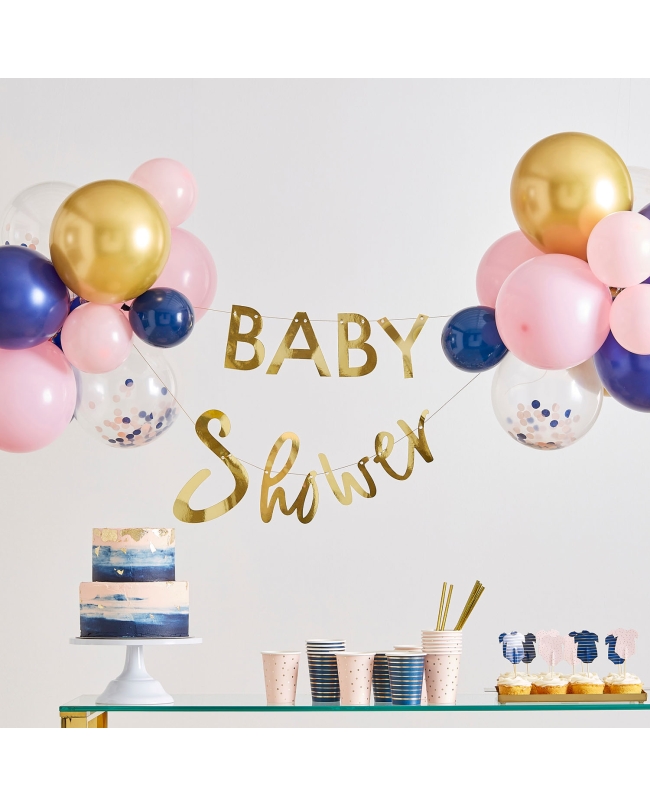 Kit Guirnalda Baby Shower Y Globos Latex 2X 2M ***OFERTA DTO NO ACUMULABLE