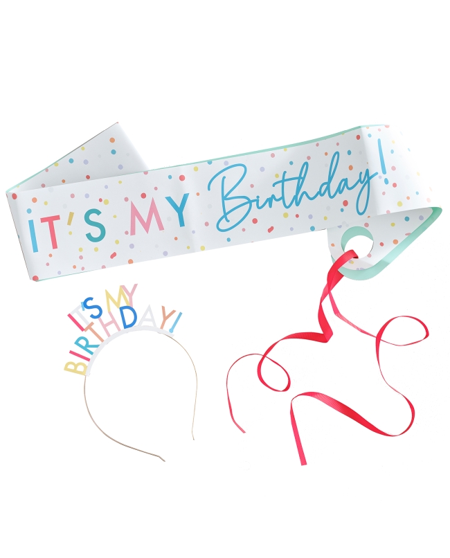 Banda Y Diadema Set It S My Birthday ***OFERTA DTO NO ACUMULABLE