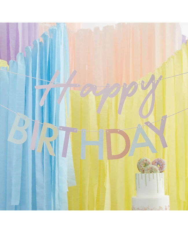 Guirnalda Happy Birthday Pastel ***OFERTA DTO NO ACUMULABLE