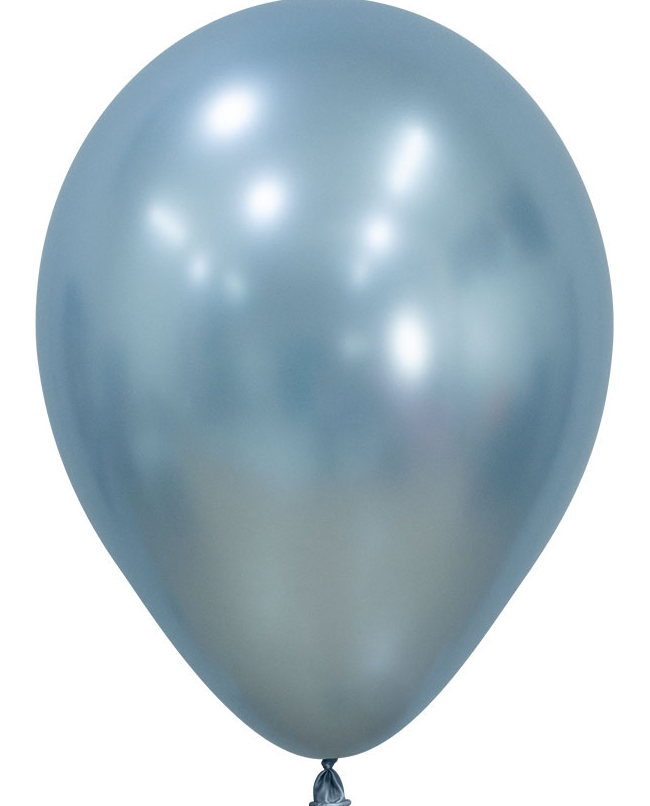 Globo Latex R12 Sempertex Silk Azul Artico 30cm En Bolsa De 12 Unidades