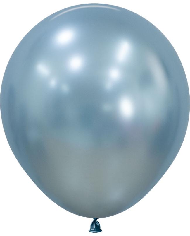 Globo Latex R18 Sempertex Silk Azul Artico 45cm En Bolsa De 15 Unidades