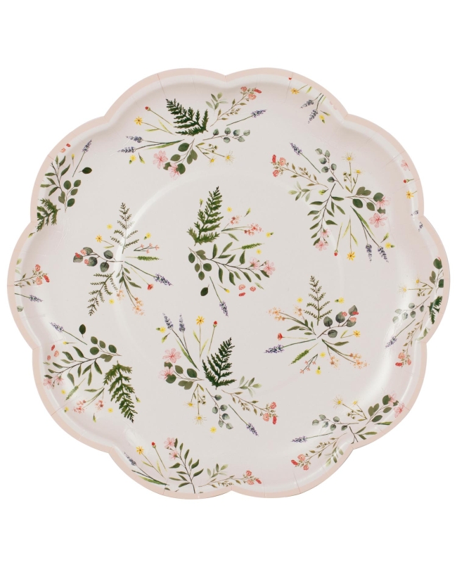 Platos Papel Fiesta Te Floral 21,5cm ***OFERTA DTO NO ACUMULABLE