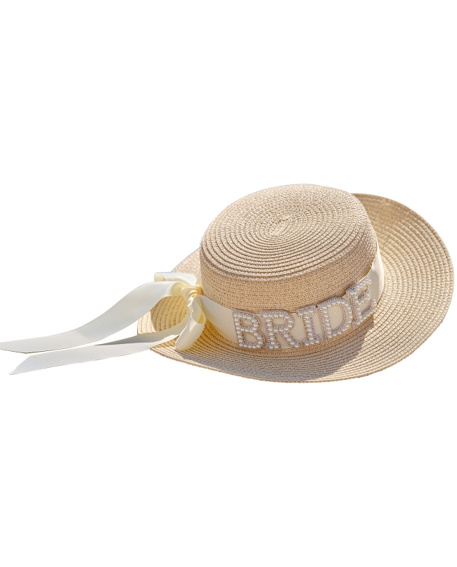 Sombrero Paja Bride Perlas ***OFERTA DTO NO ACUMULABLE